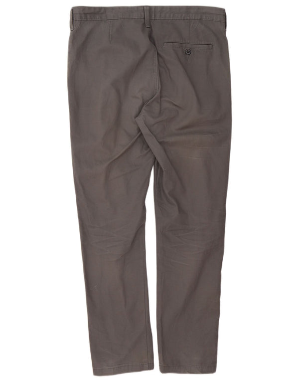 Marks & Spencer Męskie zwężane spodnie Chino W32 L29 Szara bawełna