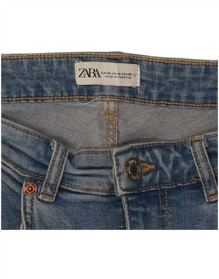 Dżinsy damskie Zara Crop Bootcut EU 46 XL W36 L25 Niebieskie