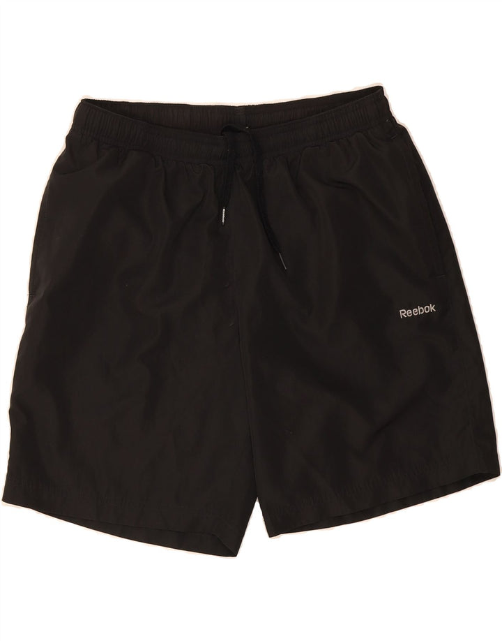REEBOK Mens Sport Shorts Medium Black Polyester Vintage Reebok and Second-Hand Reebok from Messina Hembry 