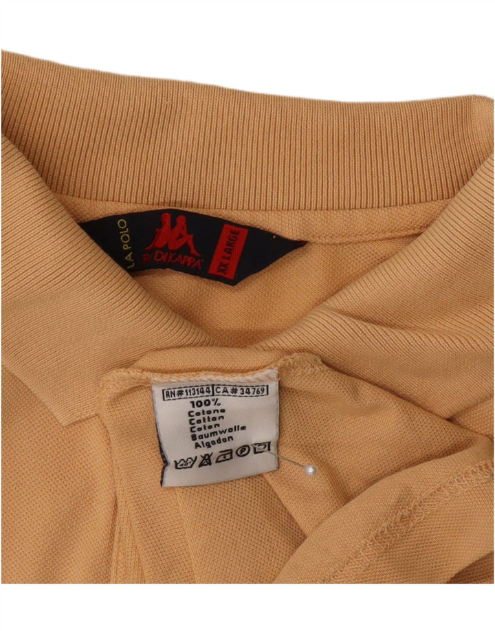 Męska koszulka polo Kappa 2XL, beżowa, bawełniana