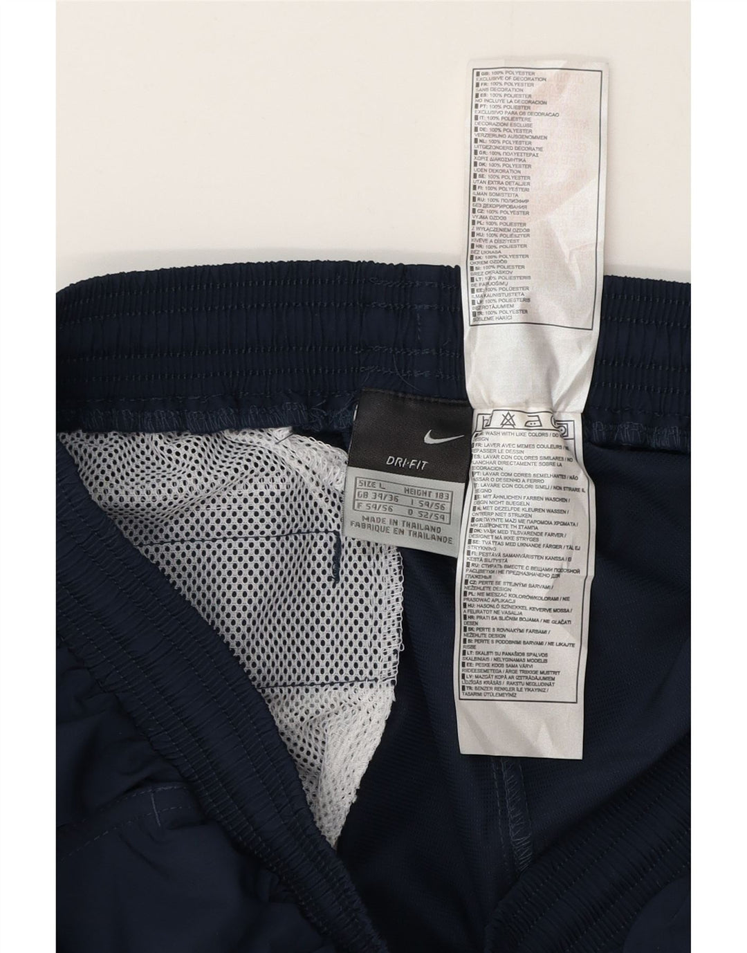 Męskie spodenki kąpielowe Nike Dri Fit, duże, granatowe, poliestrowe