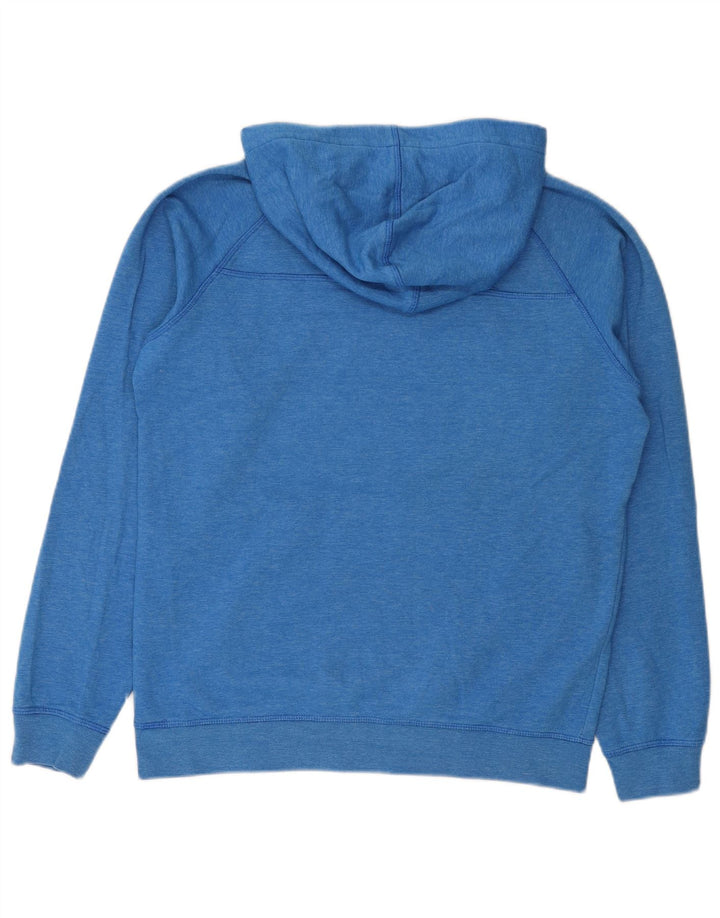 Męski sweter z kapturem i grafiką Jack & Jones, średnioniebieski, bawełniany