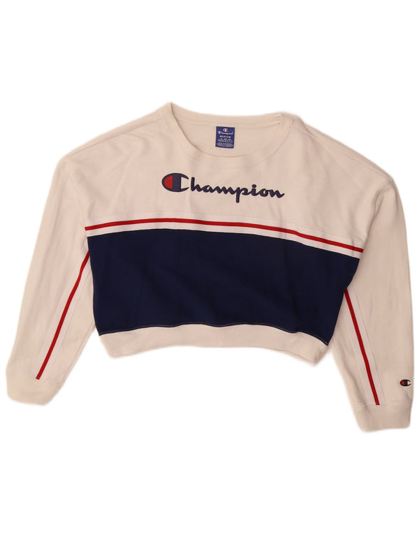 Damska bluza Champion Crop Sweatshirt UK 14 w kolorze średniej bieli