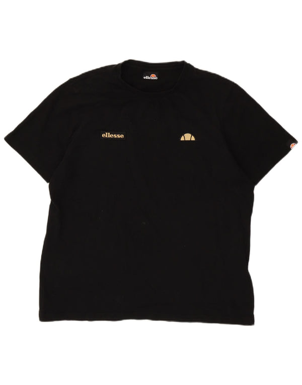 T-shirt męski Ellesse, duży, czarny, bawełniany