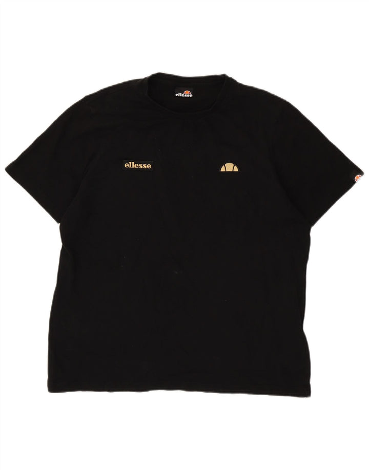 T-shirt męski Ellesse, duży, czarny, bawełniany