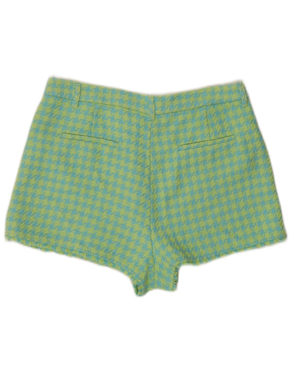 Damskie szorty Zara z wysokim stanem 2XL W34, niebieska bawełna w pepitkę