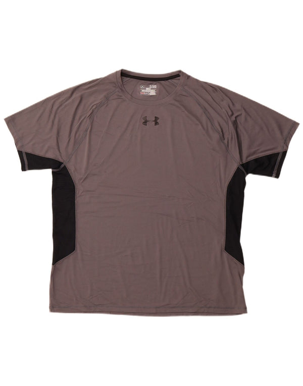 UNDER ARMOUR Męski T-shirt Heat Gear Top XL, szary, kolorowy poliester