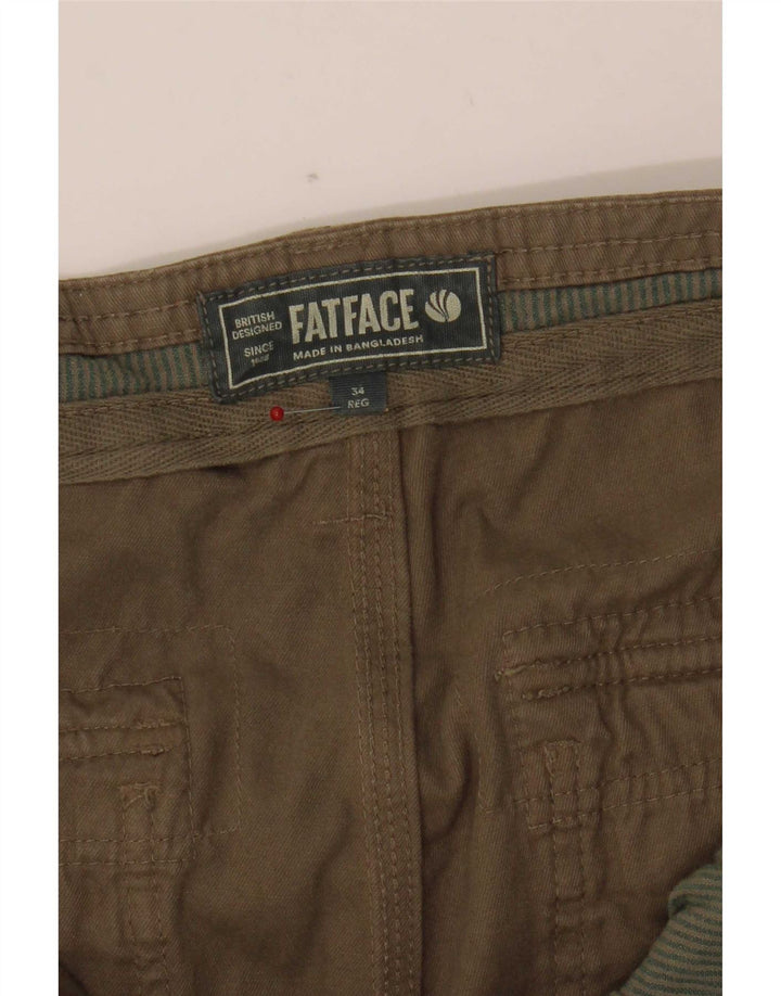 Męskie spodnie cargo Fat Face W34 L31 Khaki