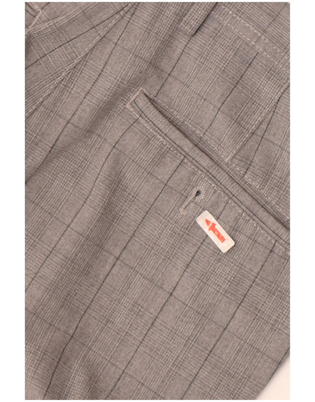 Męskie spodnie chino Zara EU 38 Small W30 L28 Szary poliester w kratę