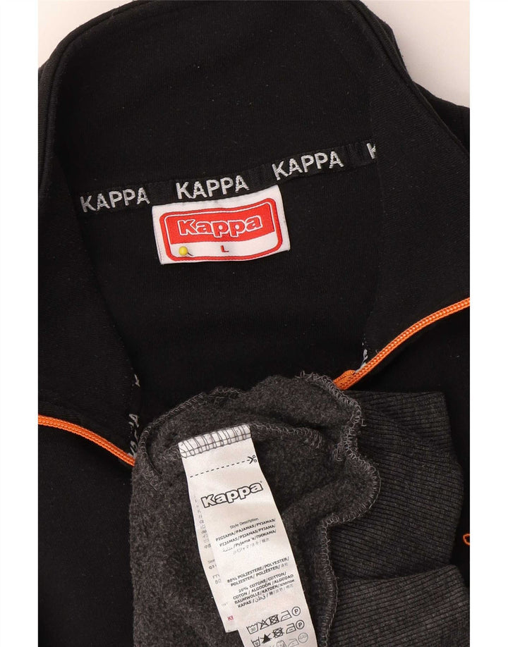 Męski sweter polarowy Kappa z zamkiem błyskawicznym, duży szary poliester w blokach kolorów