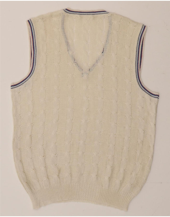 Podkoszulek męski w stylu vintage w kolorze złamanej bieli