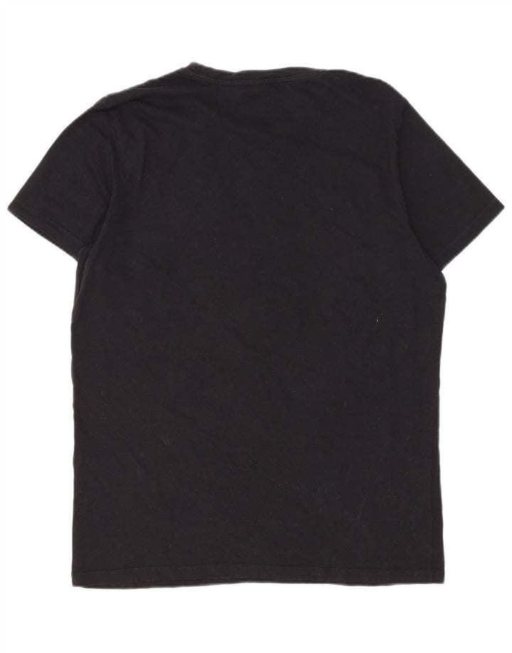 Męski T-shirt z grafiką JACK & JONES, średni czarny, bawełniany