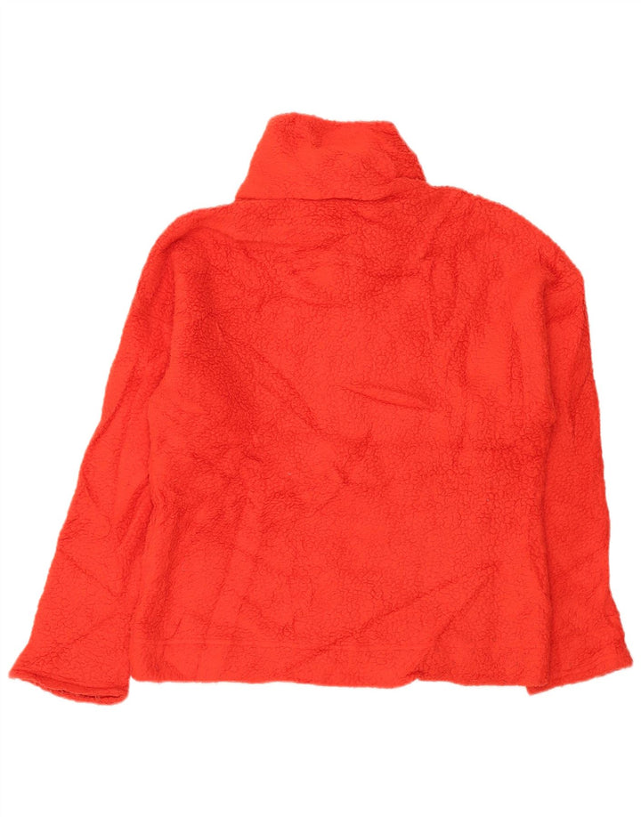 J. CREW Damski sweter polarowy z zamkiem błyskawicznym UK 14, średni pomarańczowy poliester