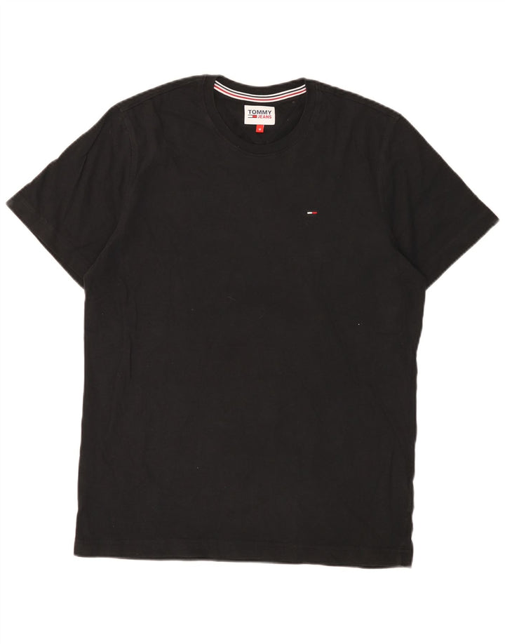 T-shirt męski Tommy Hilfiger Top, średni czarny, bawełniany
