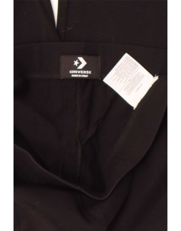 Damskie legginsy Converse Graphic, średniej wielkości, czarne, bawełniane