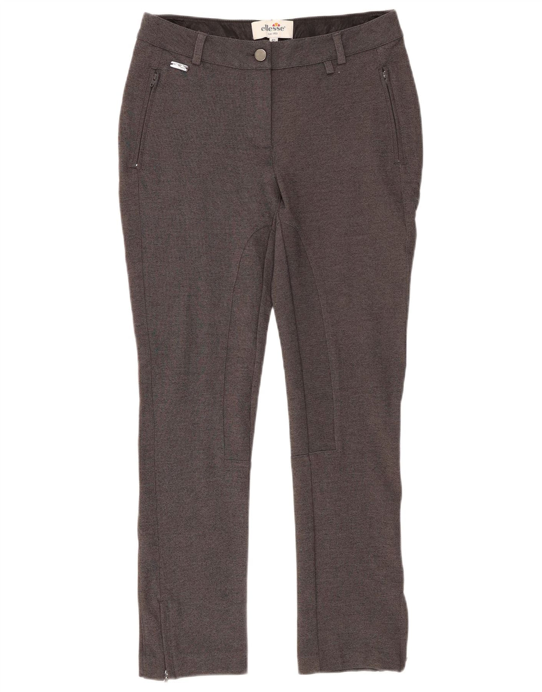 Damskie spodnie typu slim chino ELLESSE IT 42 Medium W28 L27 Szary sztuczny jedwab