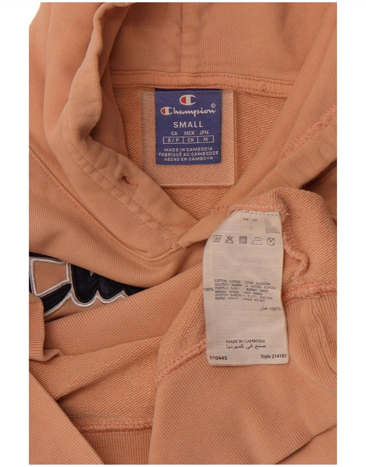 Męski sweter z kapturem i grafiką CHAMPION, mały, różowy, bawełniany
