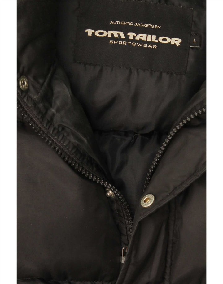 Tom Tailor Męska ocieplana kurtka UK 40 Large Black