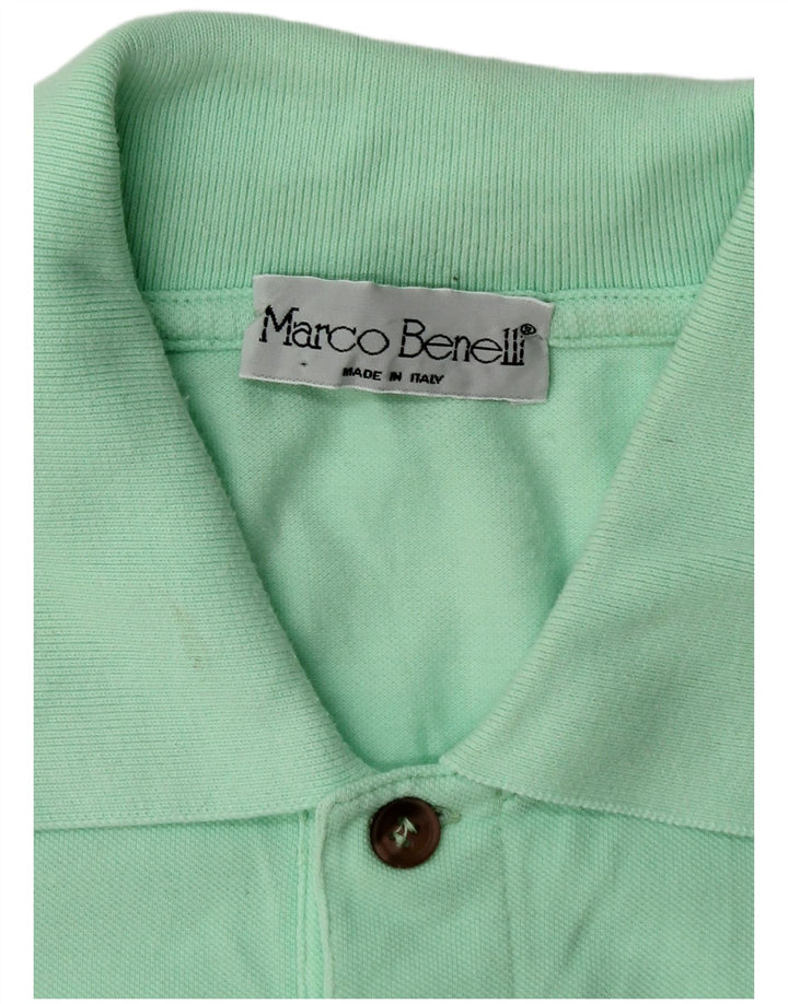 Męska koszulka polo w stylu vintage, średnia zieleń