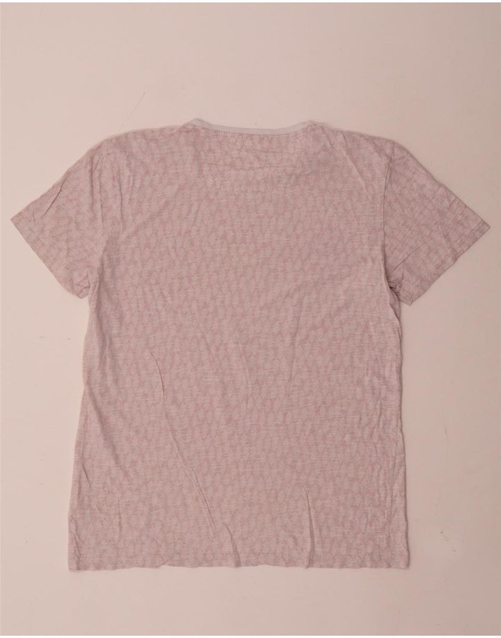 T-shirt męski Fat Face Top, średni, różowy, bawełniany paisley