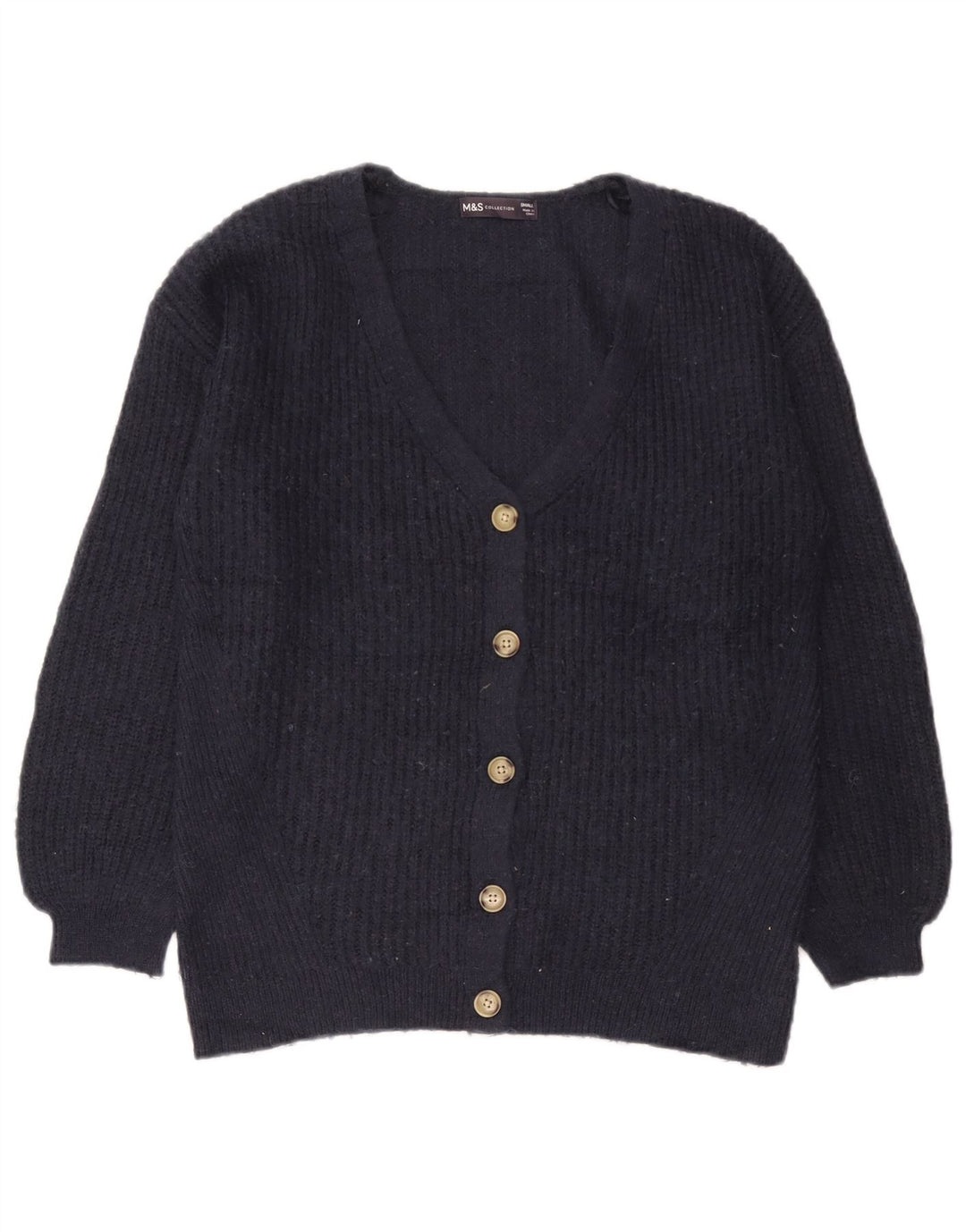 Marks & Spencer Damski sweter oversize UK 10, mały, granatowy