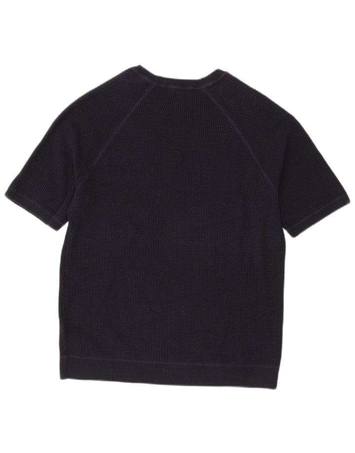 Cos Męski T-shirt Top Średni Granatowy Bawełniany