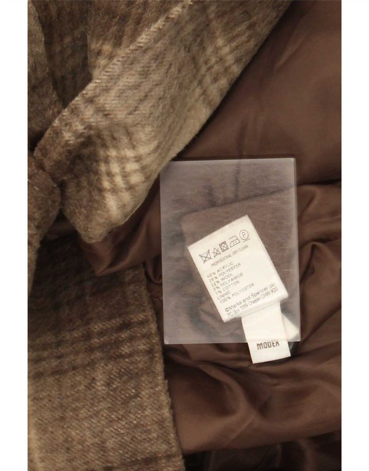 Marks & Spencer Płaszcz damski UK 18 XL, akryl, brązowa kratka