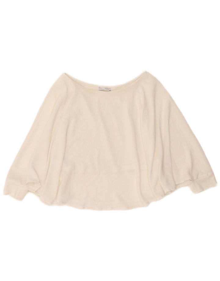 Damska bluzka Poncho bez rękawów Zara Top UK 10 Small White