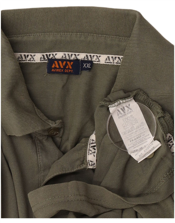 Męska koszulka polo Avirex 2XL, bawełna khaki