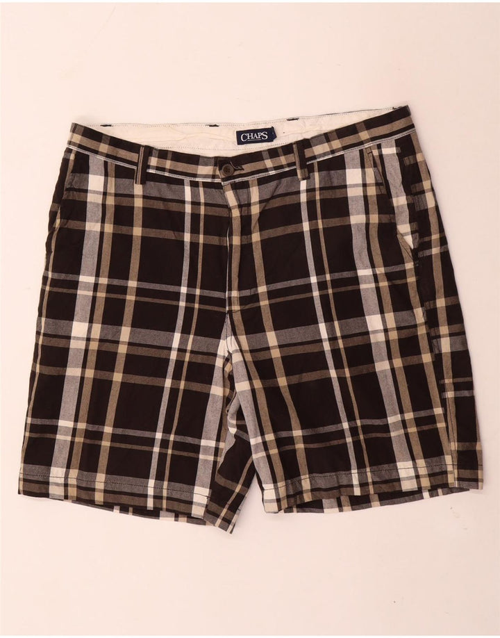 Męskie spodenki Chino Chaps W38 XL, brązowa, bawełniana krata