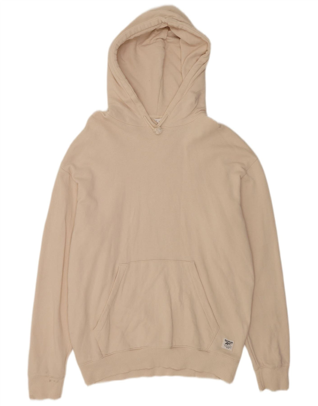 Męski sweter z kapturem Reebok, duży, złamanej bieli, bawełniany
