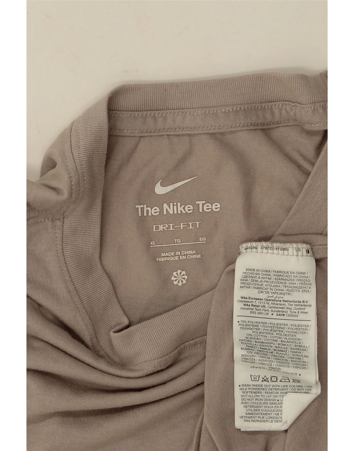 Męska koszulka Nike Dri Fit z grafiką, góra XL, szary poliester