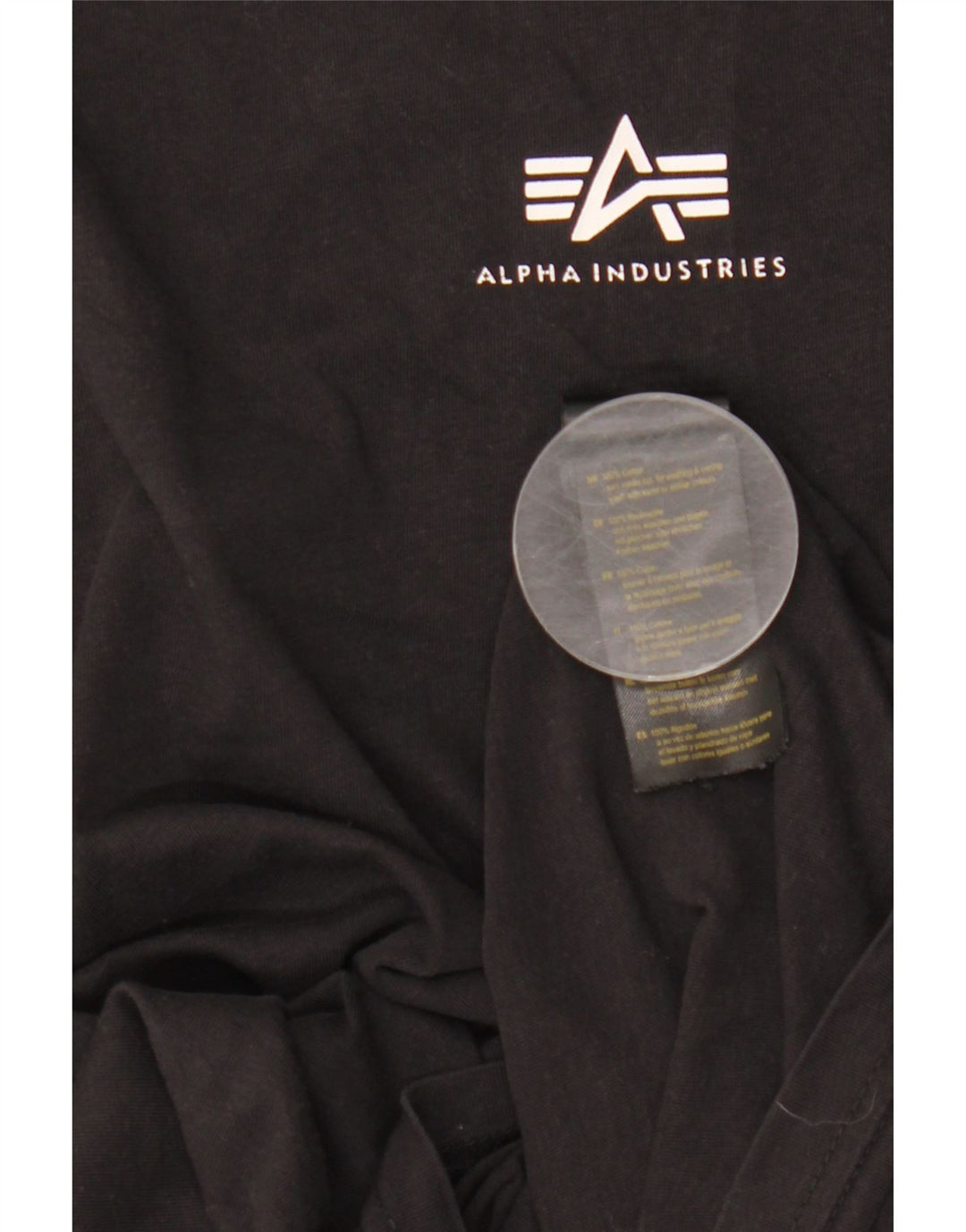 T-shirt męski Alpha Industries, średni czarny, bawełniany