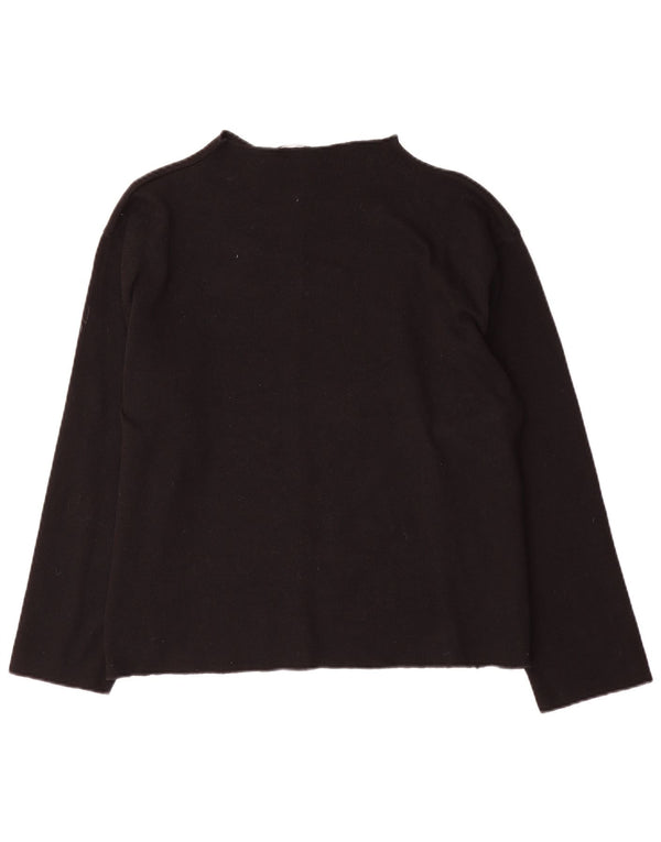 Sweter damski Zara z golfem UK 16, duży, czarny, bawełniany