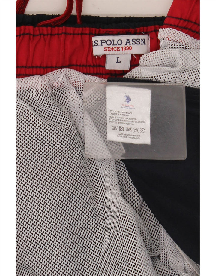 US Polo Assn. Męskie spodenki kąpielowe, duże, granatowe, poliestrowe