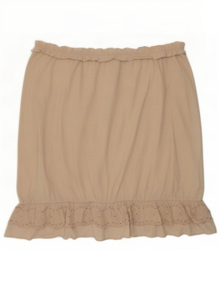 Damski top bez ramiączek Benetton UK 12, średni beż, bawełna