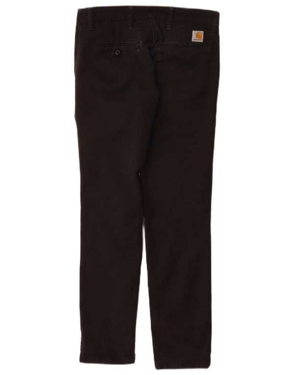 Męskie spodnie Chino Carhartt Slim Fit W30 L32 Czarna bawełna