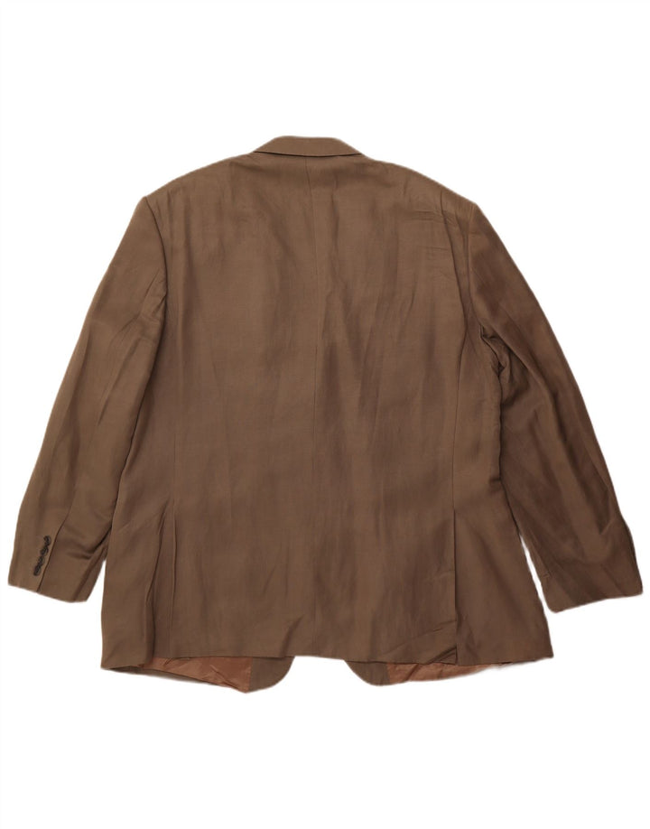 Marks & Spencer Męska marynarka zapinana na 2 guziki, UK 38, średni khaki, jedwab