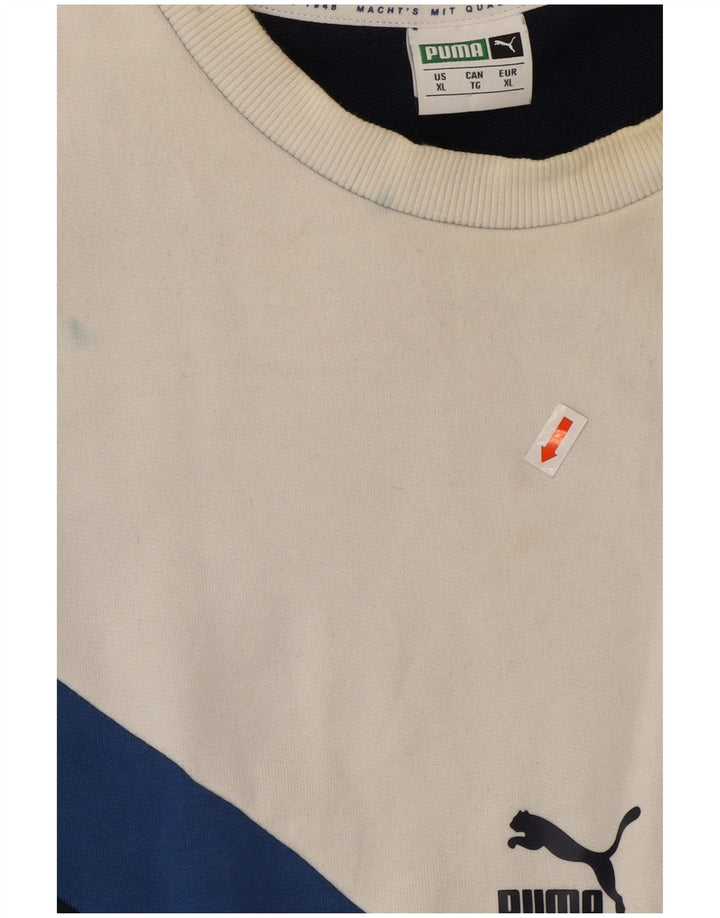 Męska bluza Puma XL, granatowa, z blokami kolorów