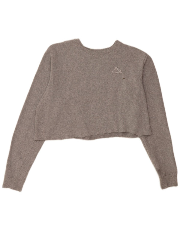 Damski krótki top Kappa z długim rękawem, UK 18 XL, szary