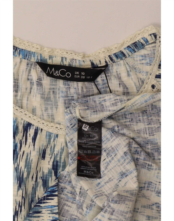 Bluzka damska M&Co Top UK 10 Small Blue Ikat Cotton