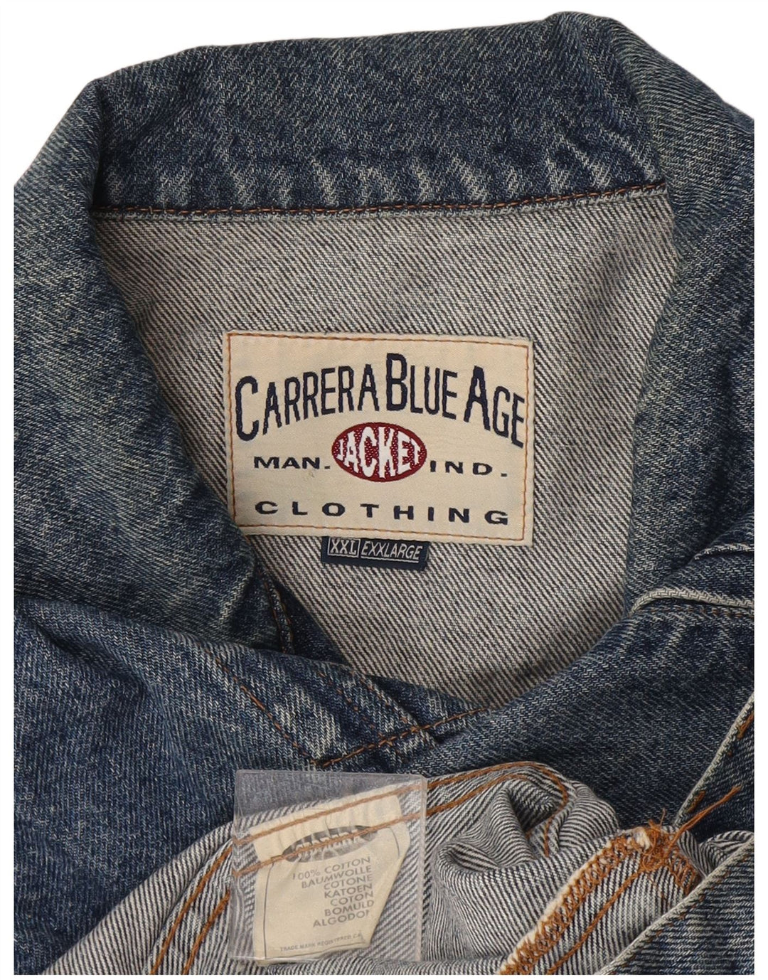 Męska kamizelka dżinsowa CARRERA UK 44 2XL Niebieska bawełna