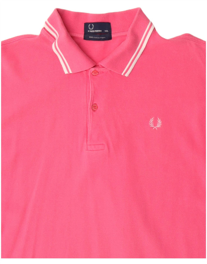 Męska koszulka polo Fred Perry 2XL, różowa, bawełniana