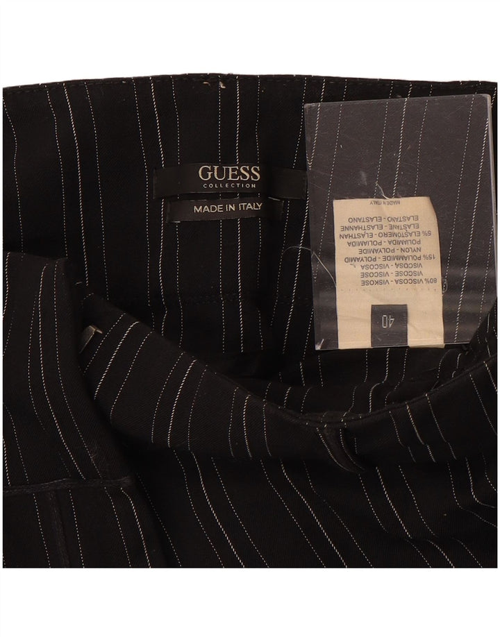 Damskie proste spodnie GUESS IT 40 Small W30 L31 w czarne paski