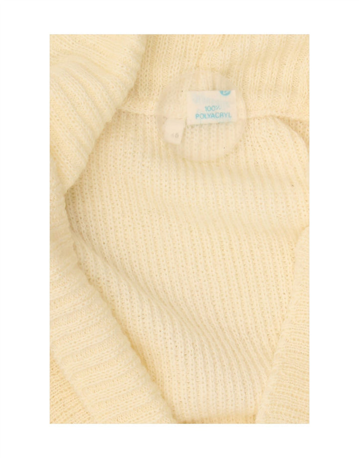 Creation damski sweter oversize IT 40 mały złamany biały akryl
