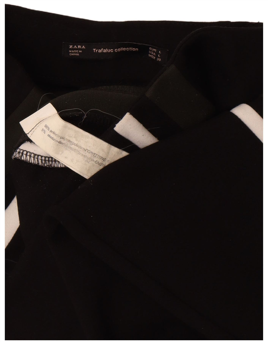 Damskie legginsy Zara Trafaluc UK 14, duży, czarny poliester z blokami kolorów