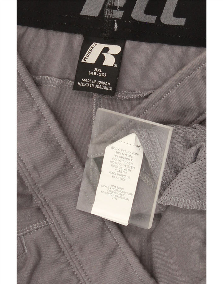 Męskie spodnie dresowe RUSSELL ATHLETIC 3XL, szare, ze sztucznego jedwabiu
