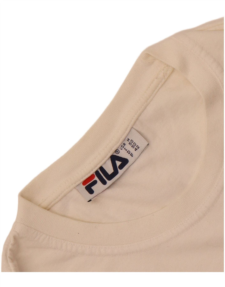 Męski T-shirt Fila z grafiką, średni biały