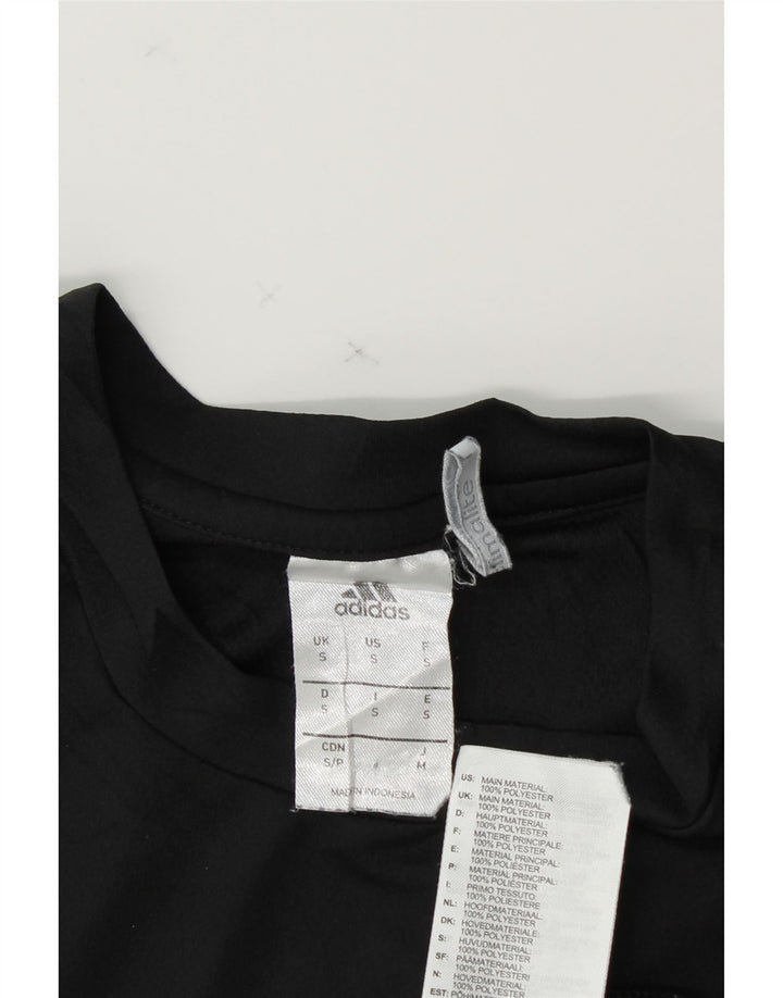 ADIDAS Mens Climalite T-Shirt Top Small Black Polyester Vintage Adidas and Second-Hand Adidas from Messina Hembry 