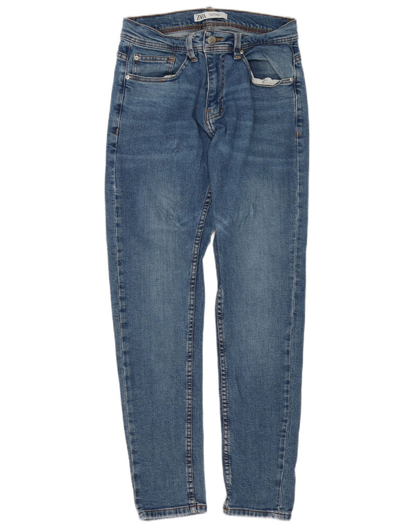Męskie jeansy slim fit Zara EU 40 Medium W31 L30 Niebieskie bawełniane